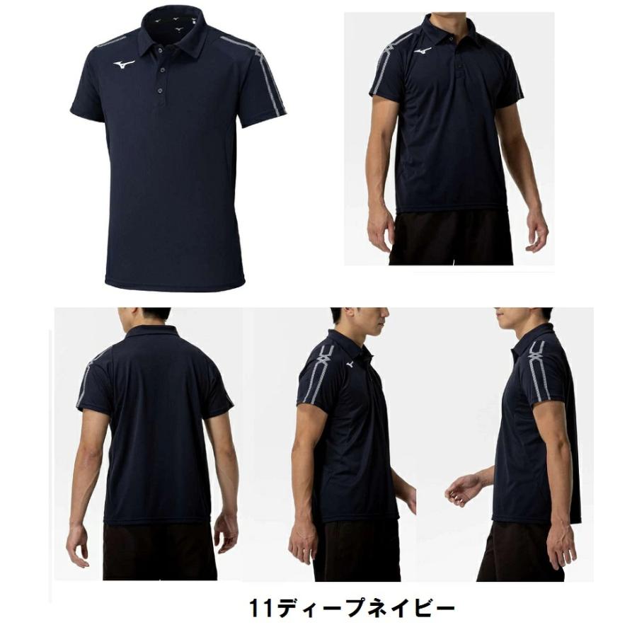 ≪初回４着から受付、５着以上は割引あり≫≪片胸マーク、個人名等２カ所マーク付き≫(版代不要）＜ミズノmizuno＞MCライン入れ「ポロシャツ（男女）」32MAC176 | MIZUNO | 02