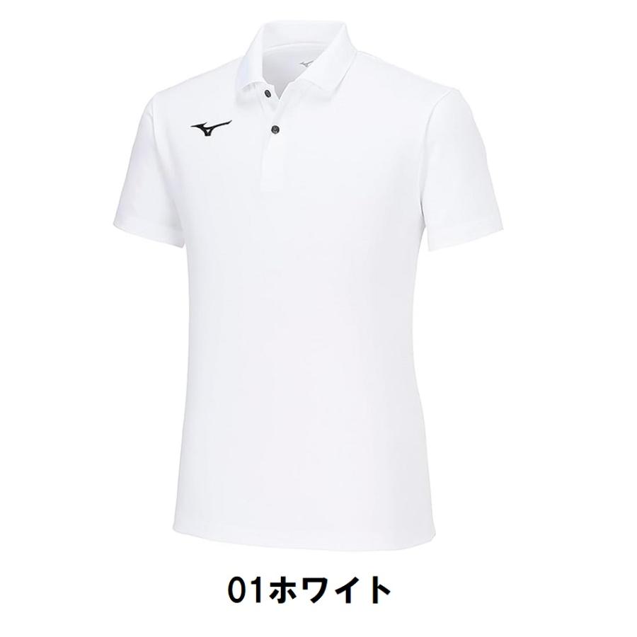 ★初回４着以上から・５着以上は割引有★≪片胸マーク(版代不要）、個人名etcと２カ所マーク付≫＜ミズノmizuno＞「ポロシャツ（綿、ポリエステル）」32MAB195 | MIZUNO | 01