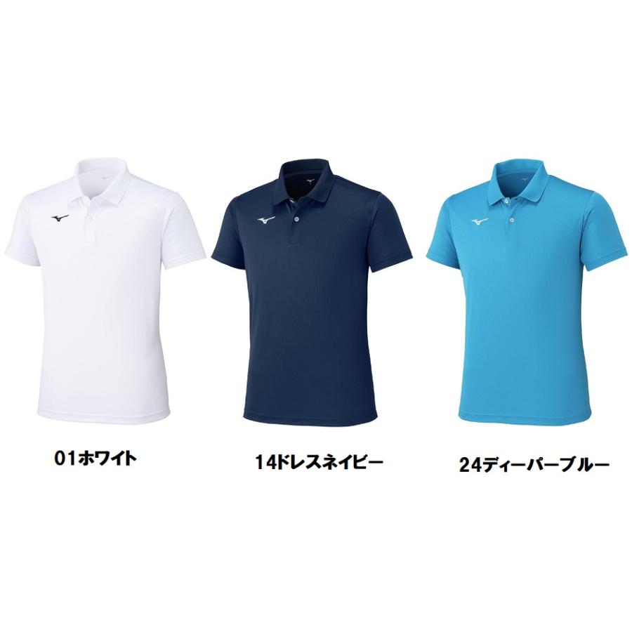 【4着から受付、5着以上は割引あり】≪片胸マーク、個人名等２カ所プリント付≫（版代不要）＜ミズノmizuno＞「ポロシャツ（男女兼用）」32MAC670 | MIZUNO | 03