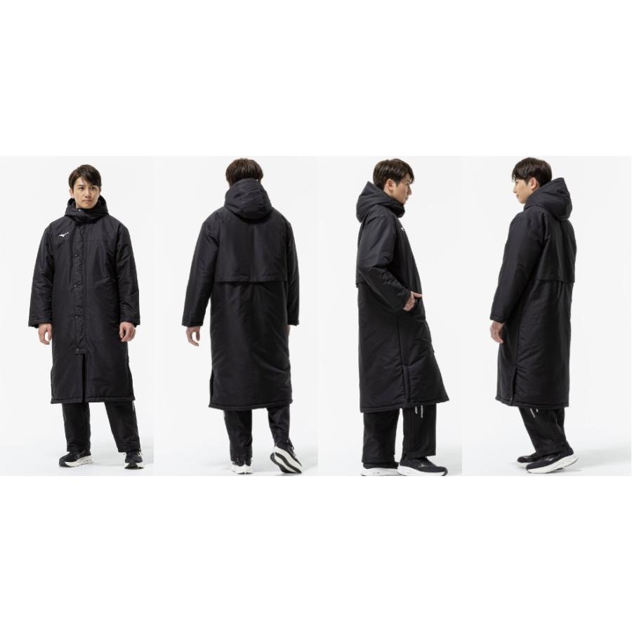 【２着以上￥1000引き】★１着からバックプリント、胸マーク可能★【吸湿発熱】「ブレスサーモ中綿ロングコート」32MEC555 | MIZUNO | 01