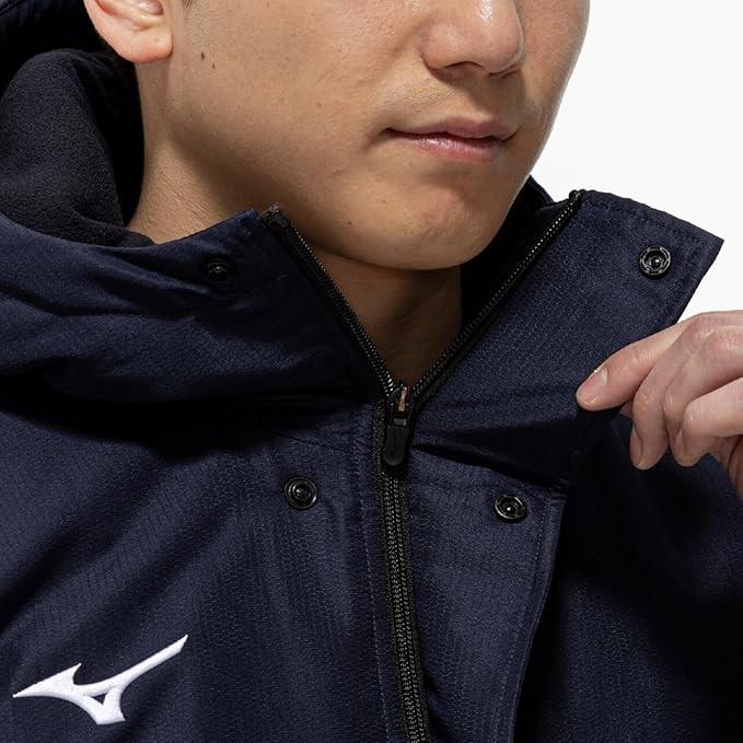 【２着以上￥1000引き】★１着からバックプリント、胸マーク可能★【吸湿発熱】「ブレスサーモ中綿ロングコート」32MEC555 | MIZUNO | 02