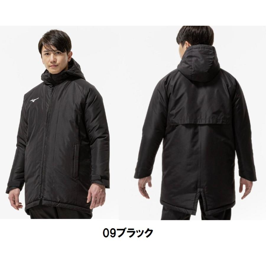 【２着以上￥1000引き】★１着からバックプリント、胸マーク可能★【吸湿発熱】「ブレスサーモ中綿ミドル丈コート」32MEC650 | MIZUNO | 01