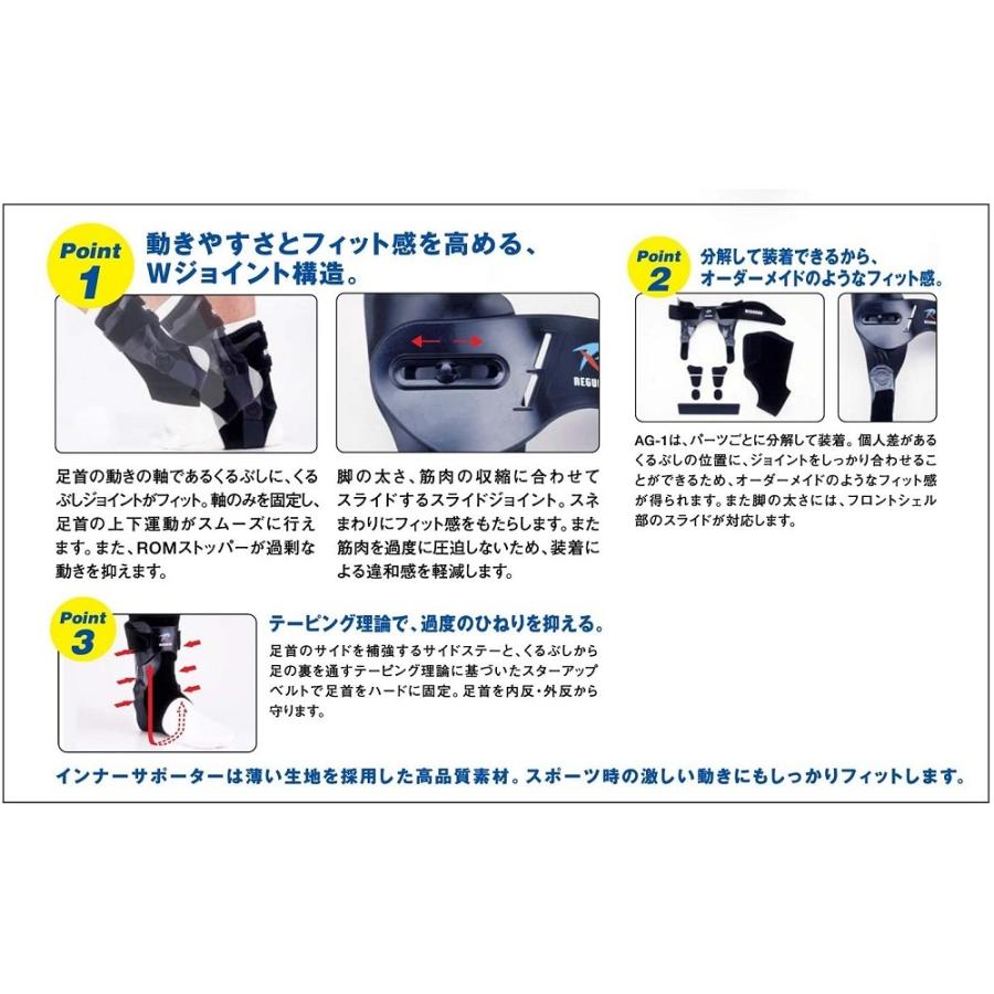 ≪訳あり≫半額・リガードREGUARD足首用サポーター「アンクルガードEX(左)」AG1-SHORT |  | 02