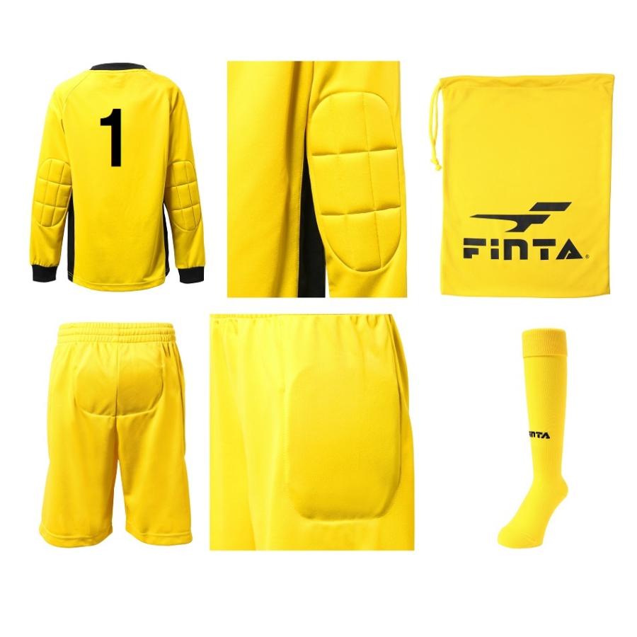 ★背番、胸番号加工付き★フィンタFINTA大人用サッカー「ゴールキーパーウエアー3点セット」FT5982 | FINTA | 06