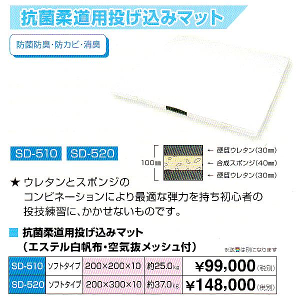 柔道用「抗菌投げ込みマット」ソフトタイプSD-510(200×200×10cm） |  | 01