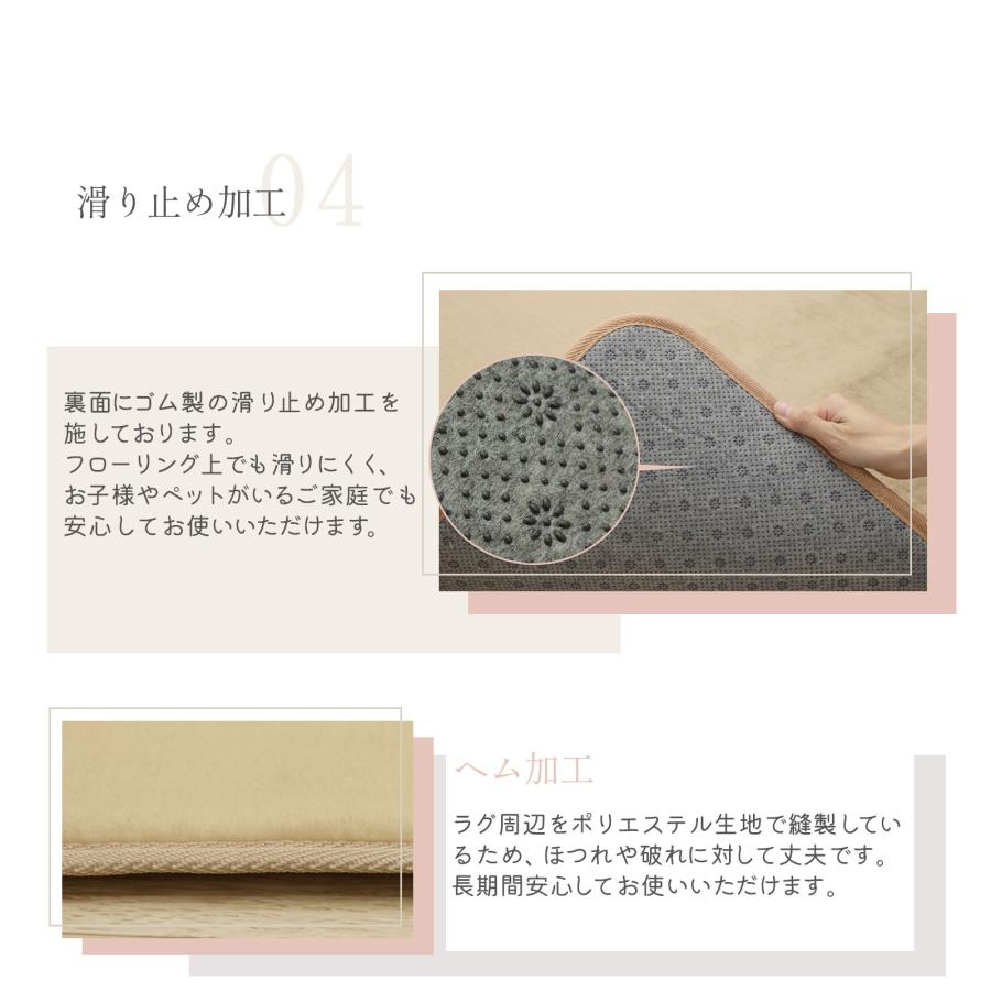 フリーリー 低反発 ラグ マット 190×240 ノンホルム ホットカーペット