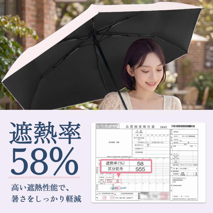 折りたたみ傘 日傘 晴雨兼用 形状記憶 自動開閉 UVカット100％ UPF50+