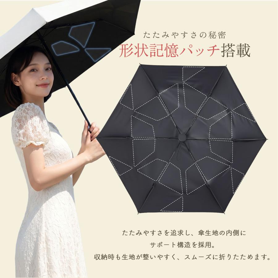 折りたたみ傘 日傘 晴雨兼用 形状記憶 自動開閉 UVカット100％ UPF50+