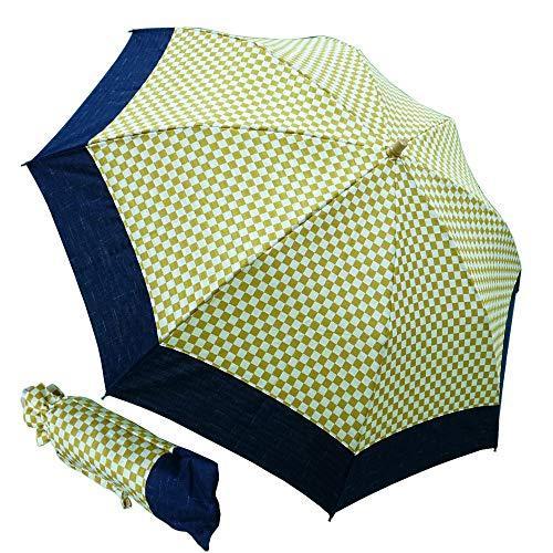 人気ブランドを マサキ 晴雨兼用傘 折りたたみ傘 市松格子x無地 切継ぎ Uv防止加工付き 綿100 日本製 マスタード 公式店舗 Www Doctor Plan Com