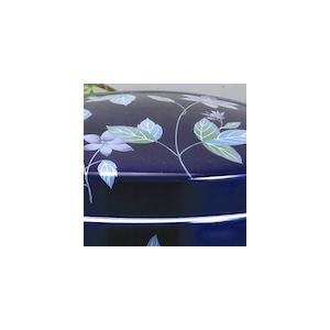骨壷7寸 ルリ鉄仙唐草（るりてっせんからくさ）大人用骨壺 ネジ蓋 自宅