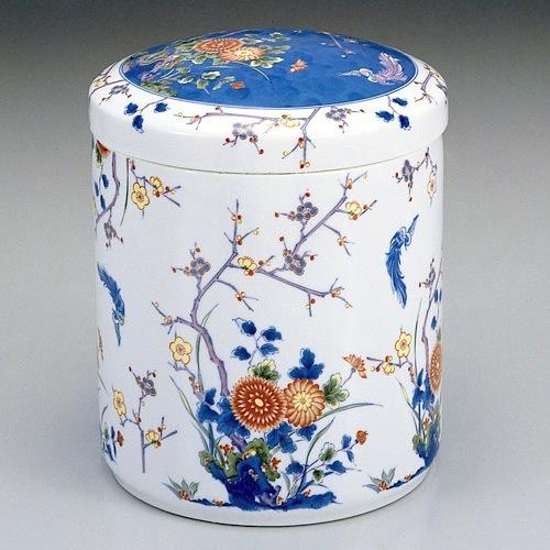 骨壺6寸 柿右衛門風骨壺 ネジ蓋 モダン仏具 自宅墓 手元供養 おしゃれ骨壺 室内骨壺　 |  | 08