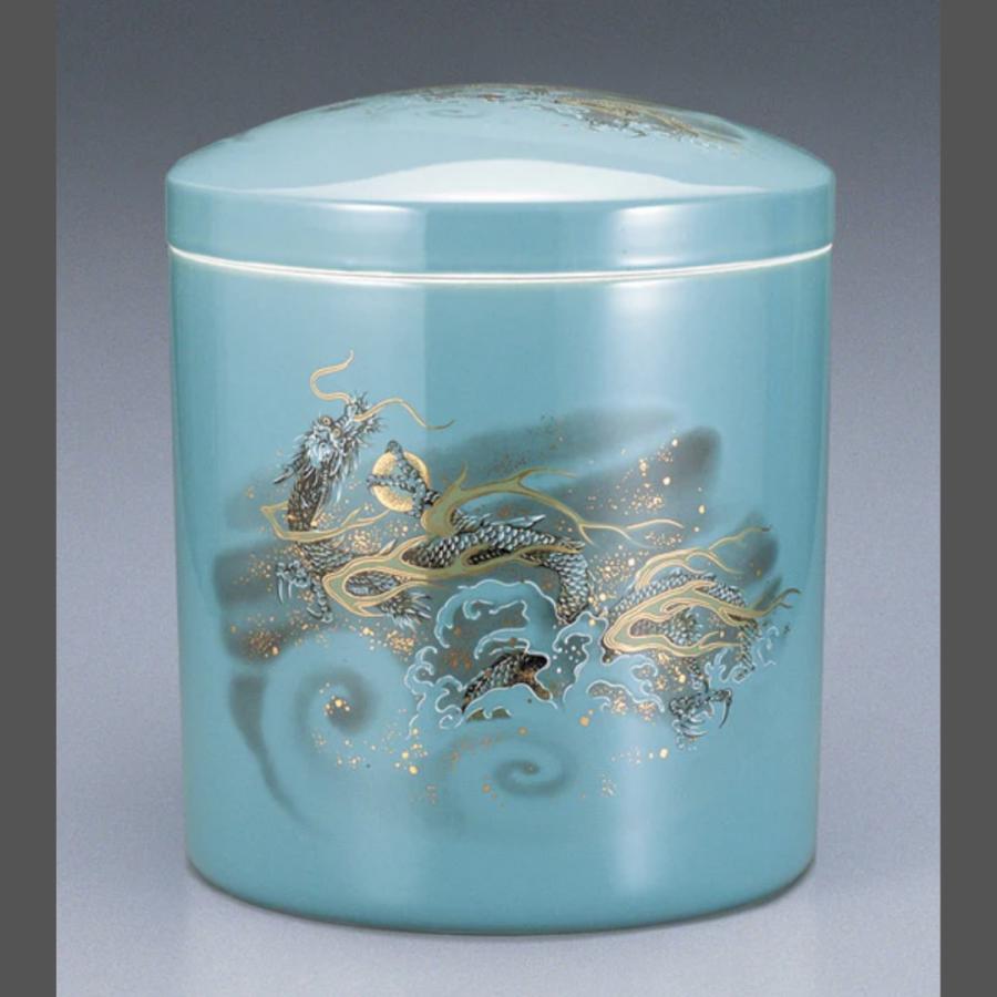 骨壺 サイズ 6寸 青磁昇龍（ネジ蓋）単品 葬儀 供養用品 供養 6寸骨壺 おしゃれ骨壺 日本製 納骨 葬儀 手元供養 骨壺大 自宅墓 就活 おしゃれ骨壺 骨壺入れ替え |  | 08
