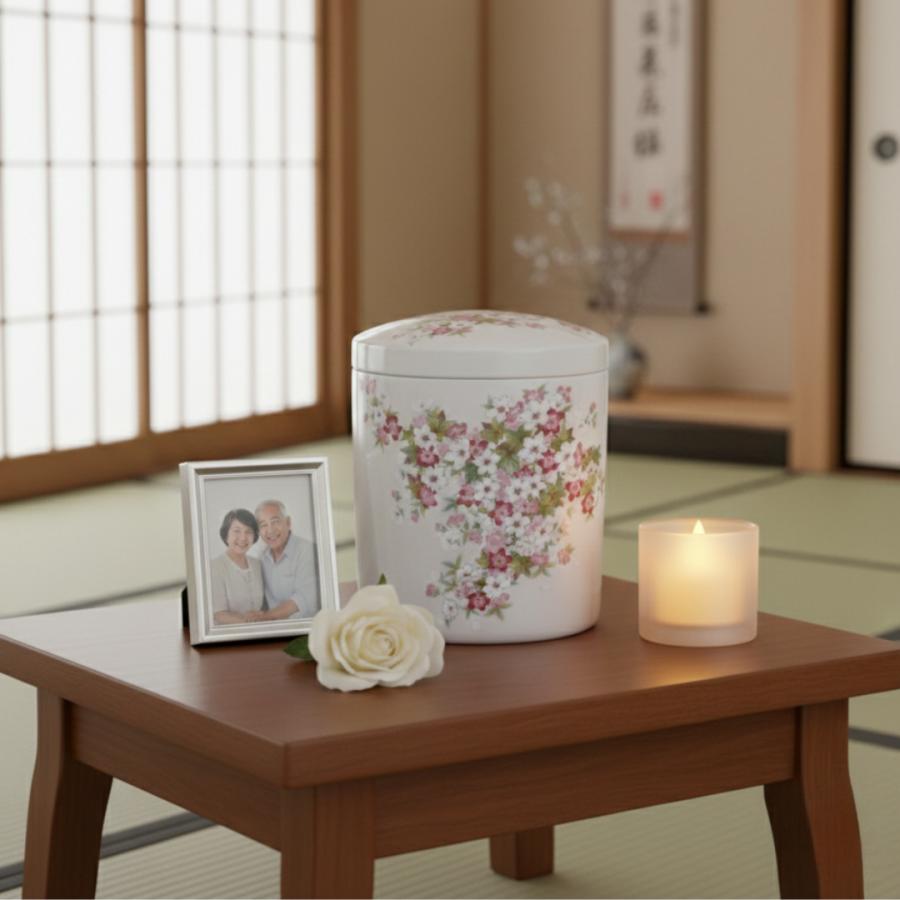 骨壺 サイズ 5寸 桜（ネジ蓋）単品 葬儀 供養用品 供養 5寸骨壺 おしゃれ骨壺 日本製 納骨 葬儀 手元供養 骨壺大 自宅墓 就活 おしゃれ骨壺 骨壺入れ替え |  | 03