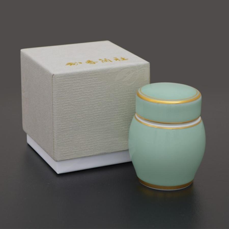 ミニ骨壺 手元供養 青磁金線 国産 香蘭社/宮内庁御用達 骨壺 自宅供養