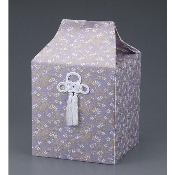 骨覆 5寸用骨壺カバー しだれ桜 紫 骨壺保管 遺骨自宅保管 葬儀用品　5寸用 |  | 02