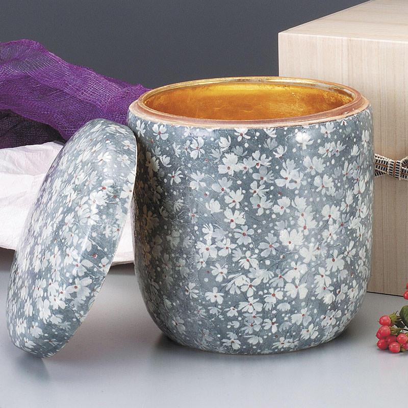 骨壺7寸　氷雪墨花　骨壺7寸 箱付き 手元供養 自宅墓7寸骨壺 国産 | 