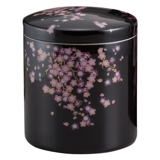 5寸 骨壺 黒みやび桜 骨壺5寸 単品 5寸骨壺 貼箱 骨箱 骨壺箱 自宅供養