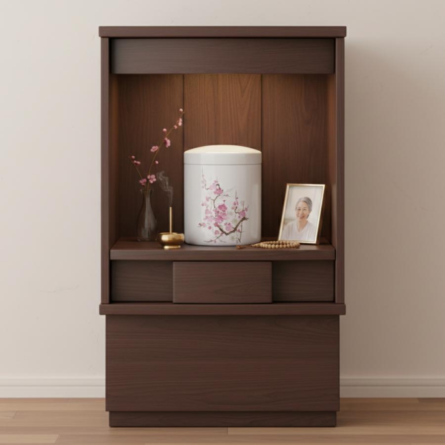 骨壺 サイズ 7寸 骨壺  切立 梅 単品 日本製 自宅供養 葬儀 手元供養 遺骨保管 綺麗 おしゃれ モダン |  | 03