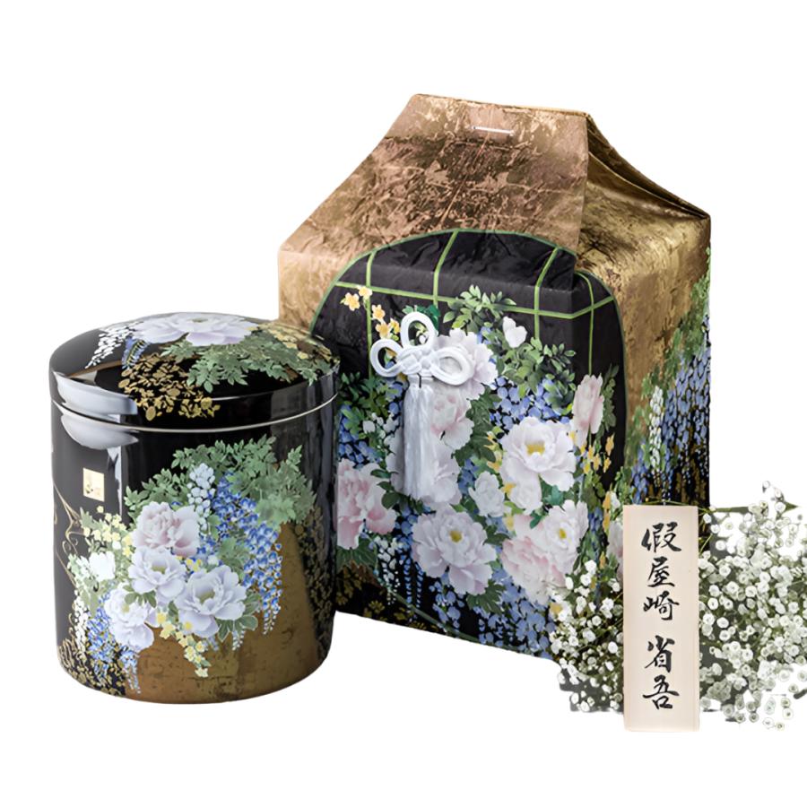 6寸骨壺 桐箱 骨覆 3点セット 假屋崎省吾プロデュース 花筺/奥の牡丹 大人用骨壺 日本製 納骨 葬儀 手元供養 骨壺大 |  | 05