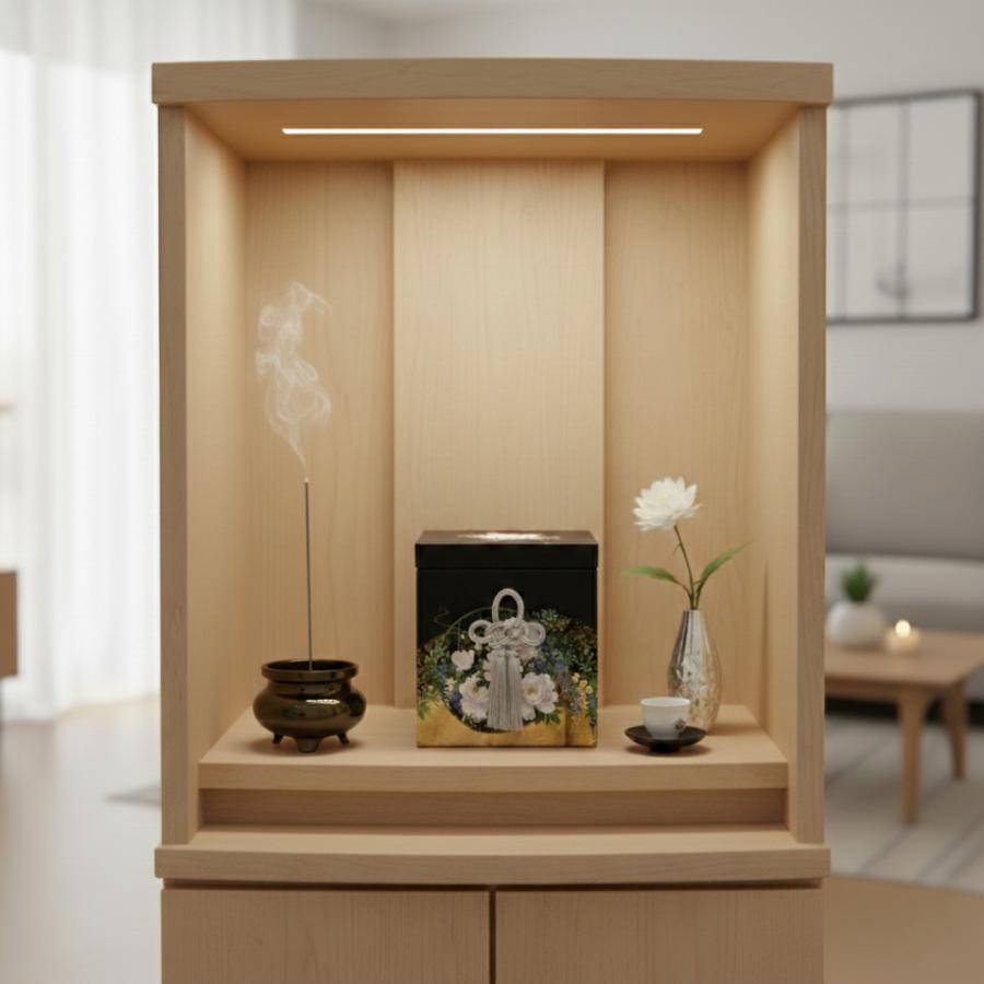 5寸骨壺 貼箱 2点セット 假屋崎省吾プロデュース 花筺/奥の牡丹 大人用
