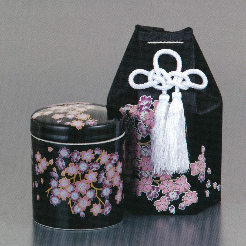 2.5寸骨壺と骨覆 2点セット 黒みやび桜 ミニ骨壺 骨壺ミニ　骨壺カバー セット 分骨壺 自宅墓 宅墓 手元供養 遺骨 自宅保管 |  | 01