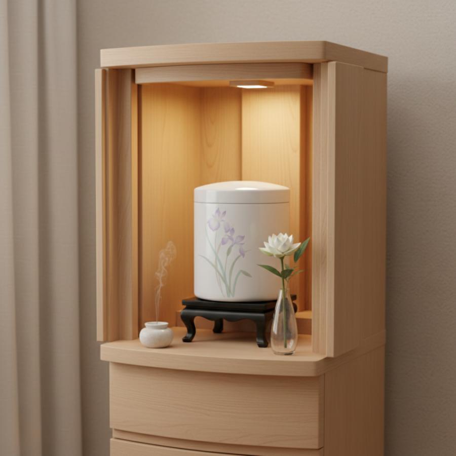 骨壺 サイズ 6寸 切立 パステルアヤメ 単品 日本製  自宅供養 葬儀 手元供養 遺骨保管 綺麗 おしゃれ モダン |  | 03