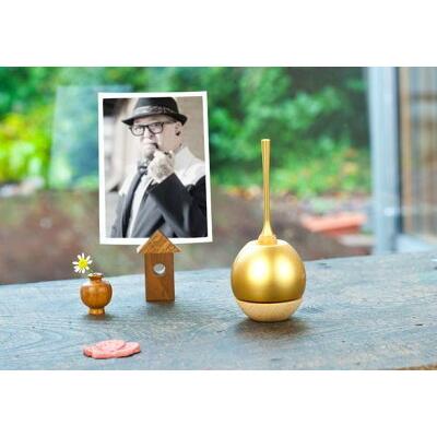 デザイン仏具：おりん cherinチェリン [ウッドシルバー] グッド