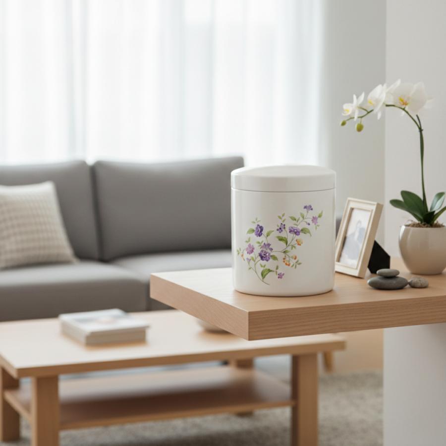 骨壺 サイズ 6寸 切立 山野草 単品 日本製 自宅供養 葬儀 手元供養 遺骨保管 綺麗 おしゃれ モダン |  | 03