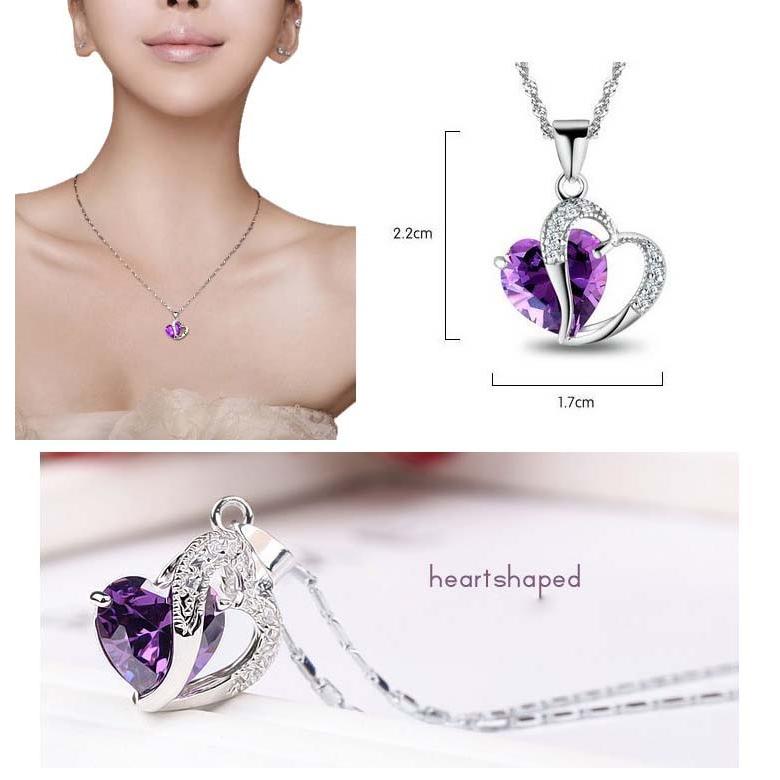 ネックレス ニッケルフリー 大人気 アメジスト オープンハート  