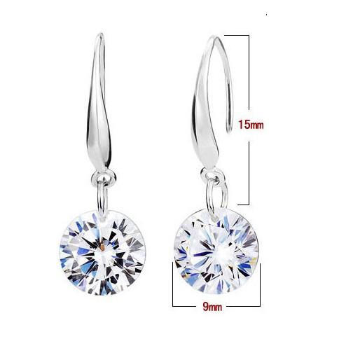 071pu【高品質】ダイヤピアス　CZ　S925　シルバー　華やか CZダイヤ ピアス 一粒ダイヤ シルバー925 レディース メンズ