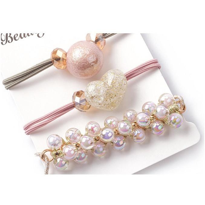 ヘアゴム ヘアアクセサリー 3点セット 髪留め ブレスレット おしゃれ