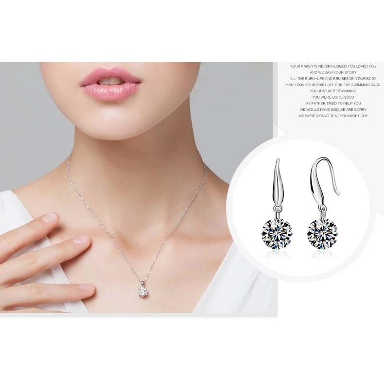 シルバー925 ネックレス＋ピアス2点セット