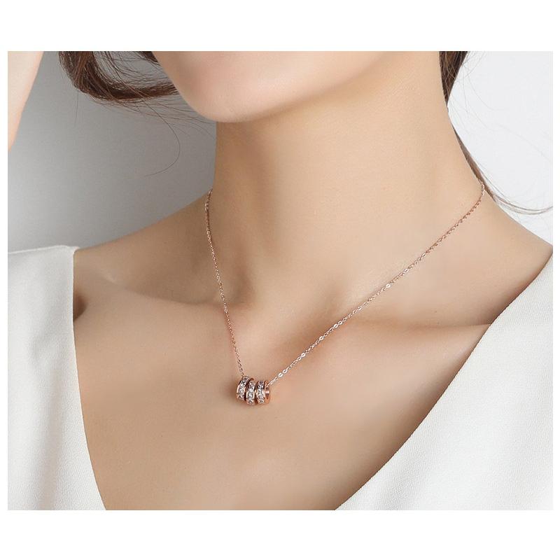 ネックレス レディース アレルギー対応 3連リング サークル CZダイヤ アクセサリー ジュエリー 上品 大人 可愛い ポイント消化 爆買 |  | 01