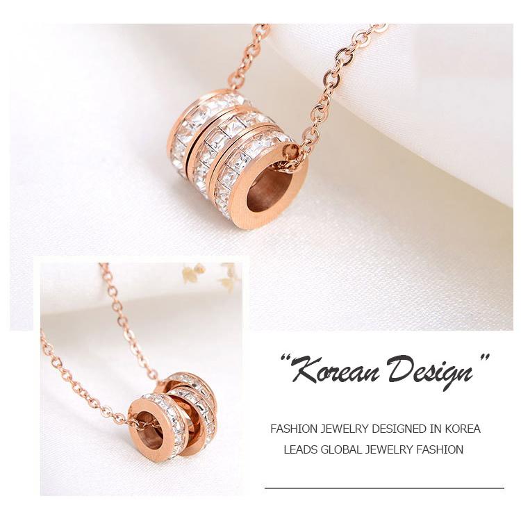 ネックレス レディース アレルギー対応 3連リング サークル CZダイヤ アクセサリー ジュエリー 上品 大人 可愛い ポイント消化 爆買 |  | 02