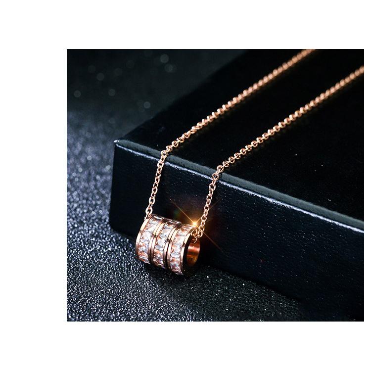 ネックレス レディース アレルギー対応 3連リング サークル CZダイヤ アクセサリー ジュエリー 上品 大人 可愛い ポイント消化 爆買 |  | 03