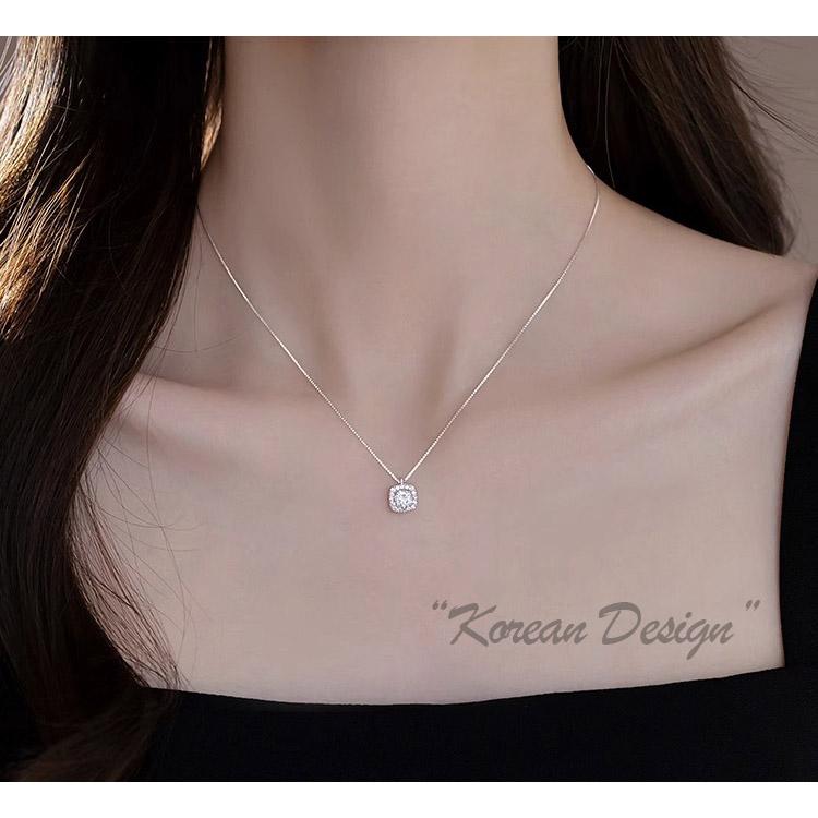 ネックレス レディース 一粒 CZダイヤモンド 小ぶり 四角 豪華 ニッケルフリー プラチナコーティング ジュエリー 上品 大人 可愛い 人気 ポイント消化 爆買 |  | 01