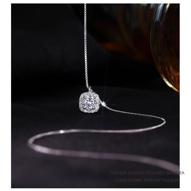 ネックレス レディース 一粒 CZダイヤモンド 小ぶり 四角 豪華 ニッケルフリー プラチナコーティング ジュエリー 上品 大人 可愛い 人気 ポイント消化 爆買 |  | 04