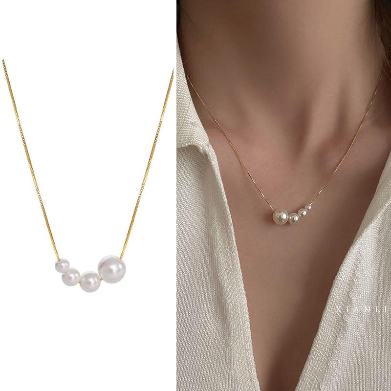 パールネックレス 18金 仕上げ 4連パール レディース アレルギー対応 アクセサリー ジュエリー 上品 大人 可愛い ポイント消化 爆買 | 