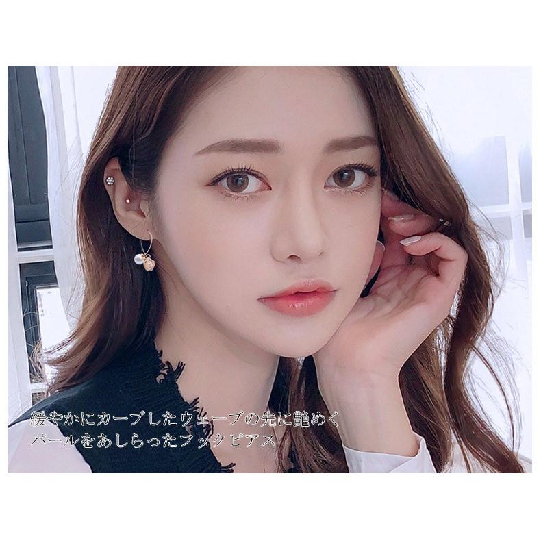 ピアス 金属アレルギー対応 レディース 2WAY パール キャッチ イヤリング 揺れる ポイント消化  大人 可愛い 揺れる |  | 03
