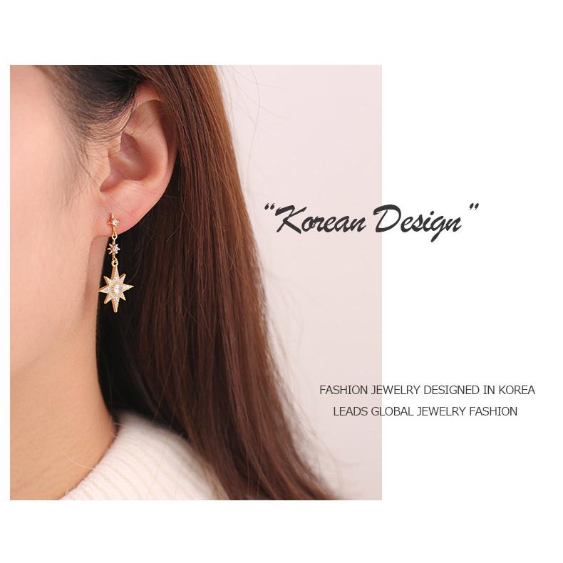 ピアス 18金 仕上げ CZダイヤ 星月 モチーフ レディース 揺れる アレルギー対応 ポイント消化 アシンメトリー 誕生日 母 プレゼント |  | 05