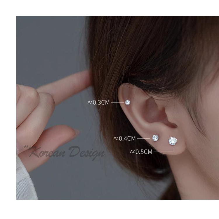 ピアス レディース 一粒 ジルコニア スタッドピアス 3サイズ 3mm 4mm 5mm シンプル 小さめ 極小 金属アレルギー対応 つけっぱなし セカンドピアス おしゃれ 爆買 |  | 06