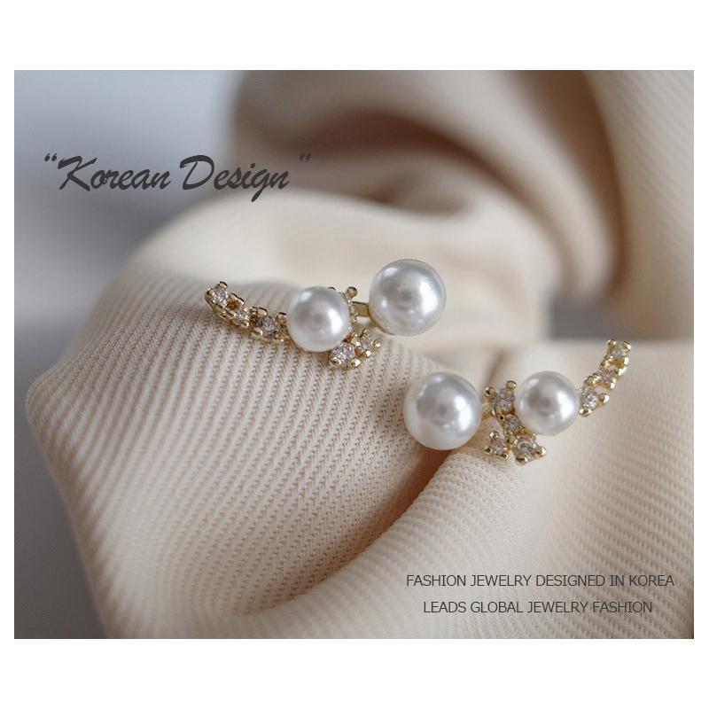ピアス レディース 18金仕上げ パール CZダイヤ アレルギー対応 誕生日 彼女 記念日 プレゼント ギフト 韓国ファッション |  | 02