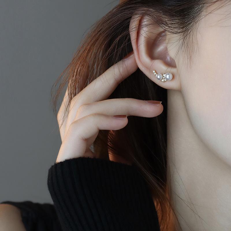 ピアス レディース 18金仕上げ パール CZダイヤ アレルギー対応 誕生日 彼女 記念日 プレゼント ギフト 韓国ファッション |  | 05