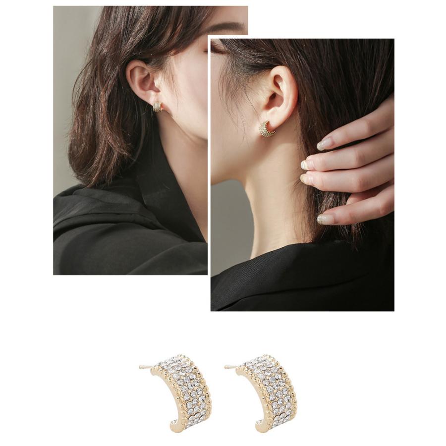 ピアス レディース パヴェ フープ C型 スタッドピアス オーストリア産 クリスタル 18kコーティング ゴールド 上品 アレルギー対応 ポイント消化 母の日 爆買 |  | 01