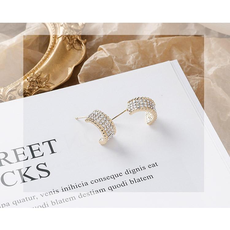 ピアス レディース パヴェ フープ C型 スタッドピアス オーストリア産 クリスタル 18kコーティング ゴールド 上品 アレルギー対応 ポイント消化 母の日 爆買 |  | 04