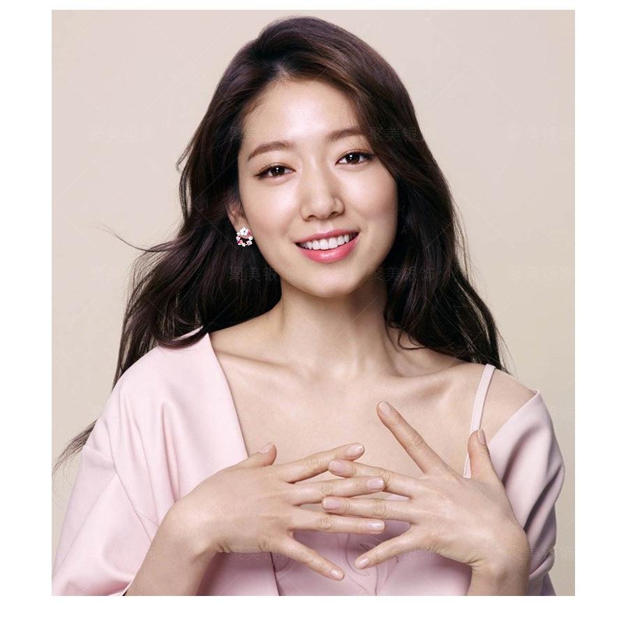 ピアス イヤリング レディース 18金 アレルギー対応 桜の花 ピンクゴールド オーストリア産 クリスタル採用 大人 可愛い 爆買 |  | 05