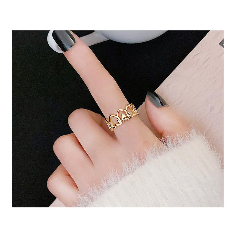 指輪 レディース リング C型リング 5連 オープンハート 金属アレルギー対応 誕生日 クリスマス プレゼント 爆買 |  | 01