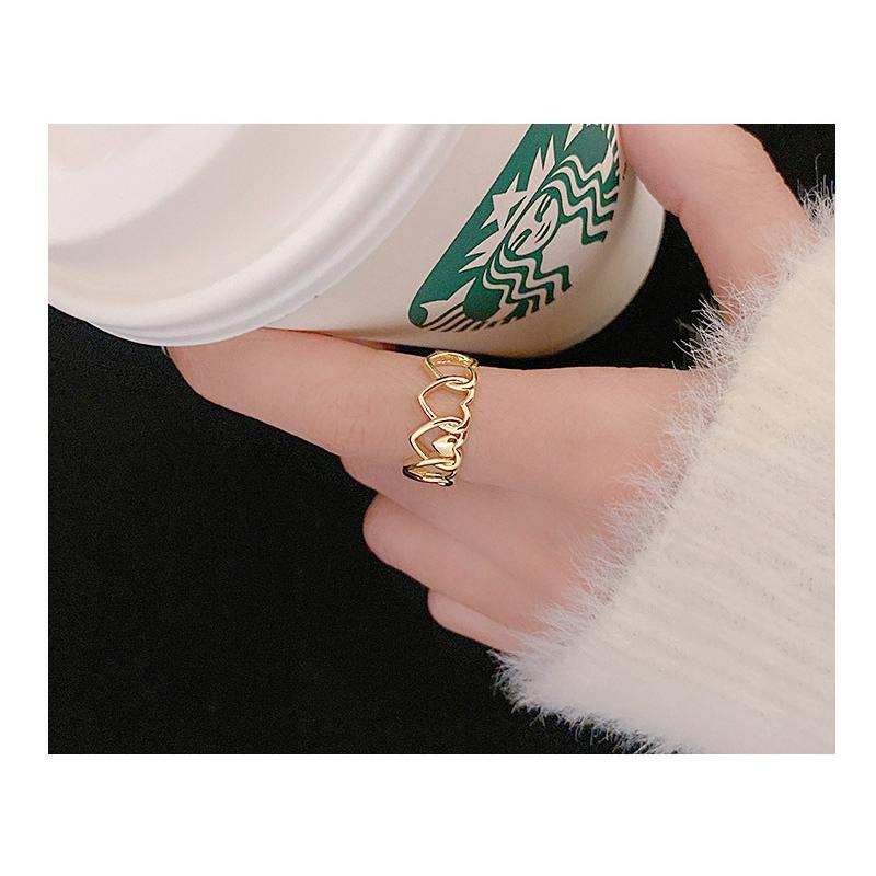 指輪 レディース リング C型リング 5連 オープンハート 金属アレルギー対応 誕生日 クリスマス プレゼント 爆買 |  | 02