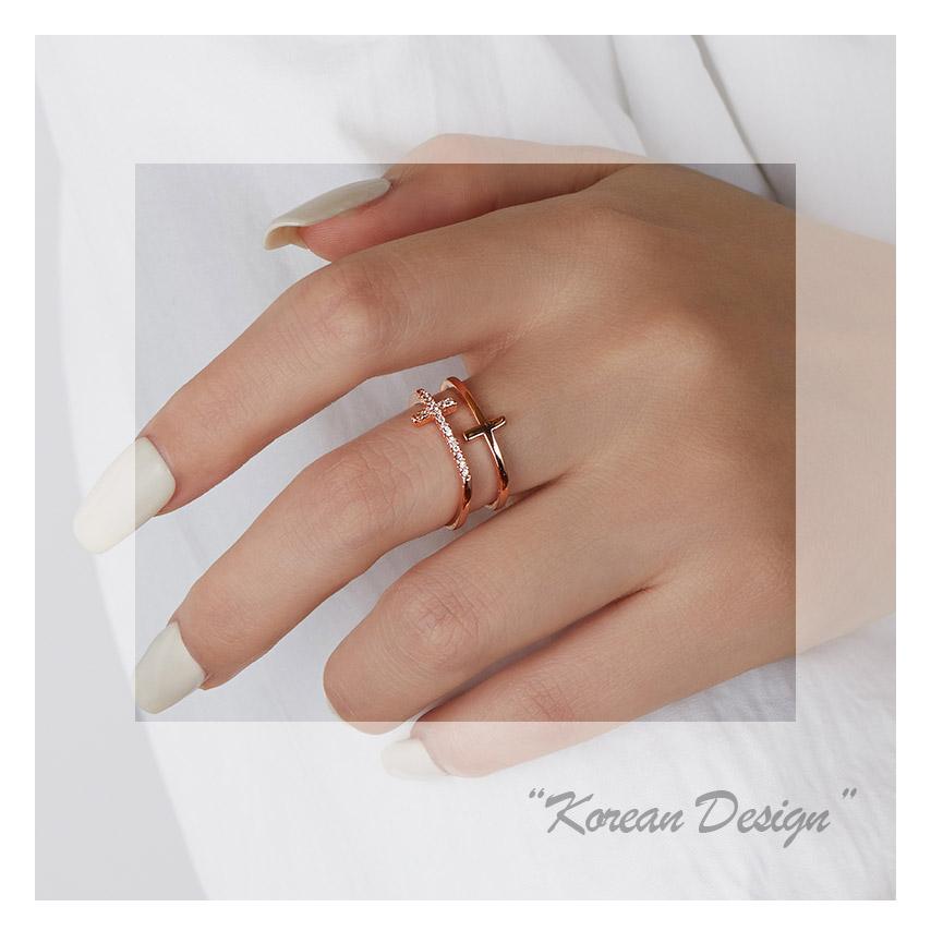 指輪 レディース リング C型リング CZダイヤ 金属アレルギー対応 K18コーティング ダブルリング アクセサリー 誕生日 プレゼント |  | 07