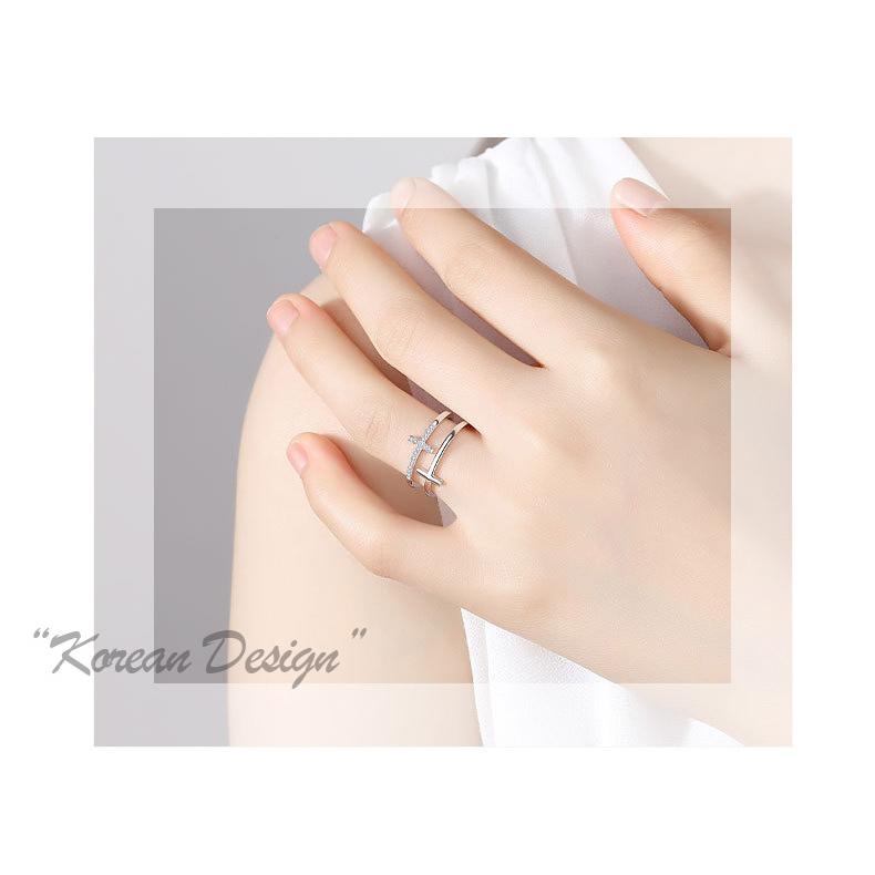 指輪 レディース リング C型リング CZダイヤ 金属アレルギー対応 K18コーティング ダブルリング アクセサリー 誕生日 プレゼント |  | 10